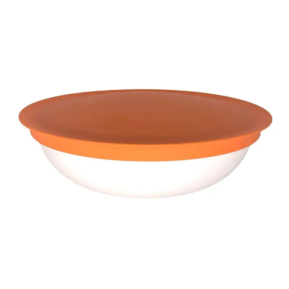 Tupperware Bowl With Chic Lid Orange White Small Serving Container Round